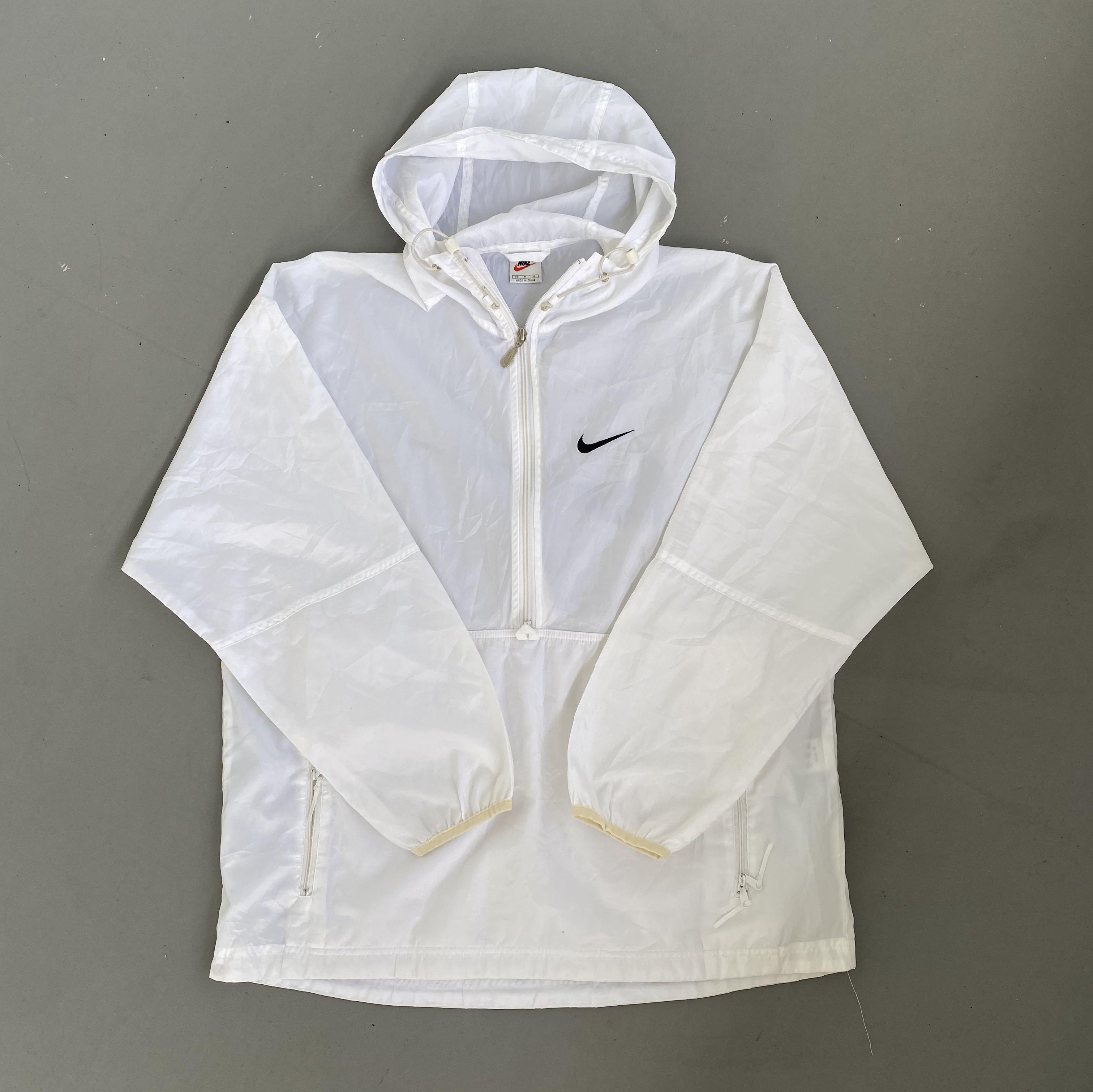 White nike windbreaker hotsell men