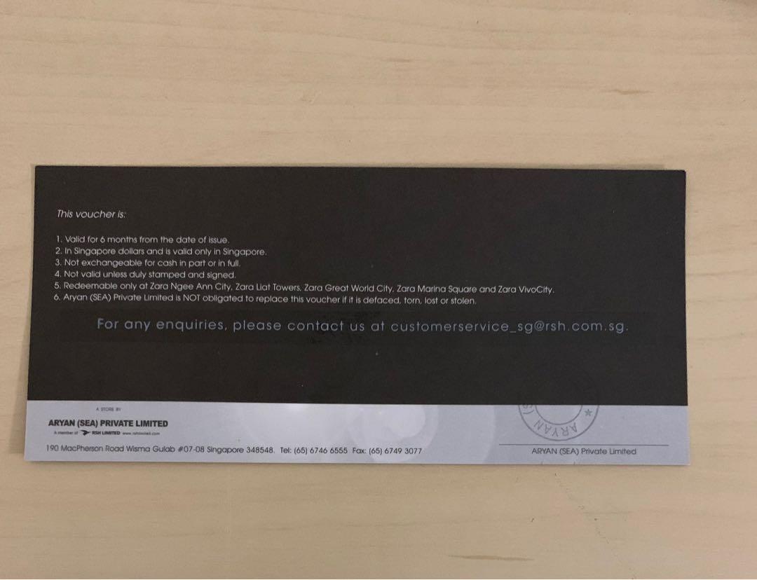 Zara 100 gift voucher, Tickets & Vouchers, Vouchers on Carousell