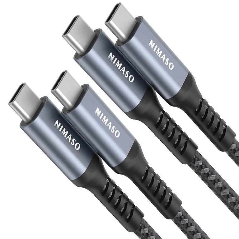 Syncwire USB C to USB C Cable 100W 20V/5A 6.6ft USB Type C PD Fast Charging Cable Braided Nylon Cord Compatible with MacBook Pro 2020 iPad Pro 2020 Samsung Galaxy S21 S20 S10 Google Pixel 