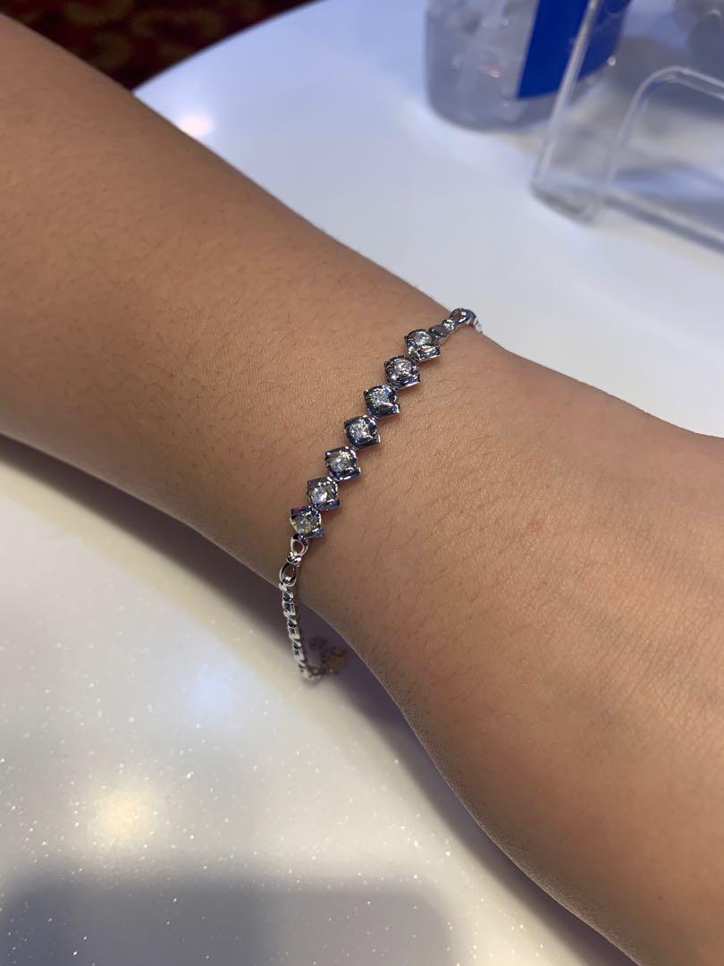 18k White Gold Diamonds Bracelet Direct factory warehouse sales