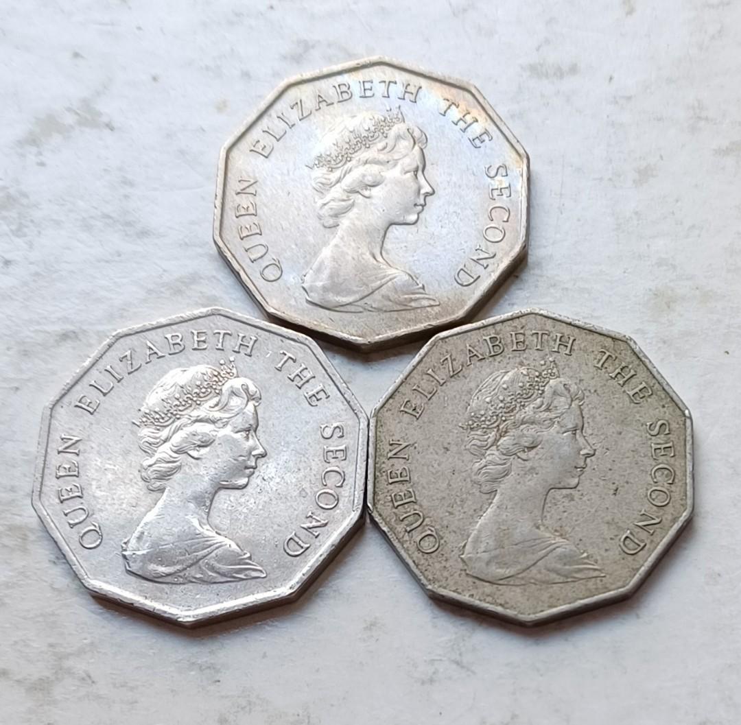 香港1976,1978,1979年5元硬幣各一枚（品相實物如圖，十角形5元齊年份）, 興趣及遊戲, 收藏品及紀念品, 錢幣- Carousell