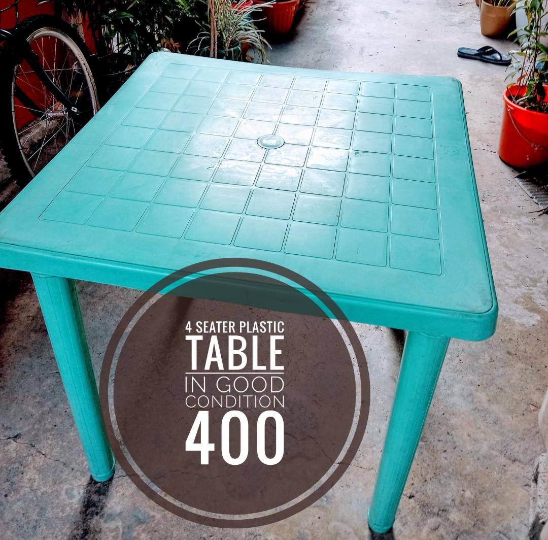 4 seater plastic best sale table