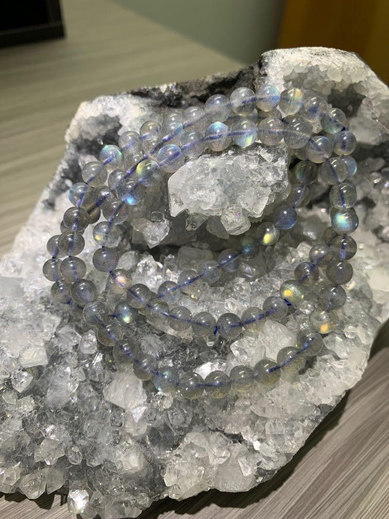 粒粒閃爆 三圈灰月亮拉長石6 Mm 天然水晶包平郵 手作 自家設計 手作產品 飾物on Carousell