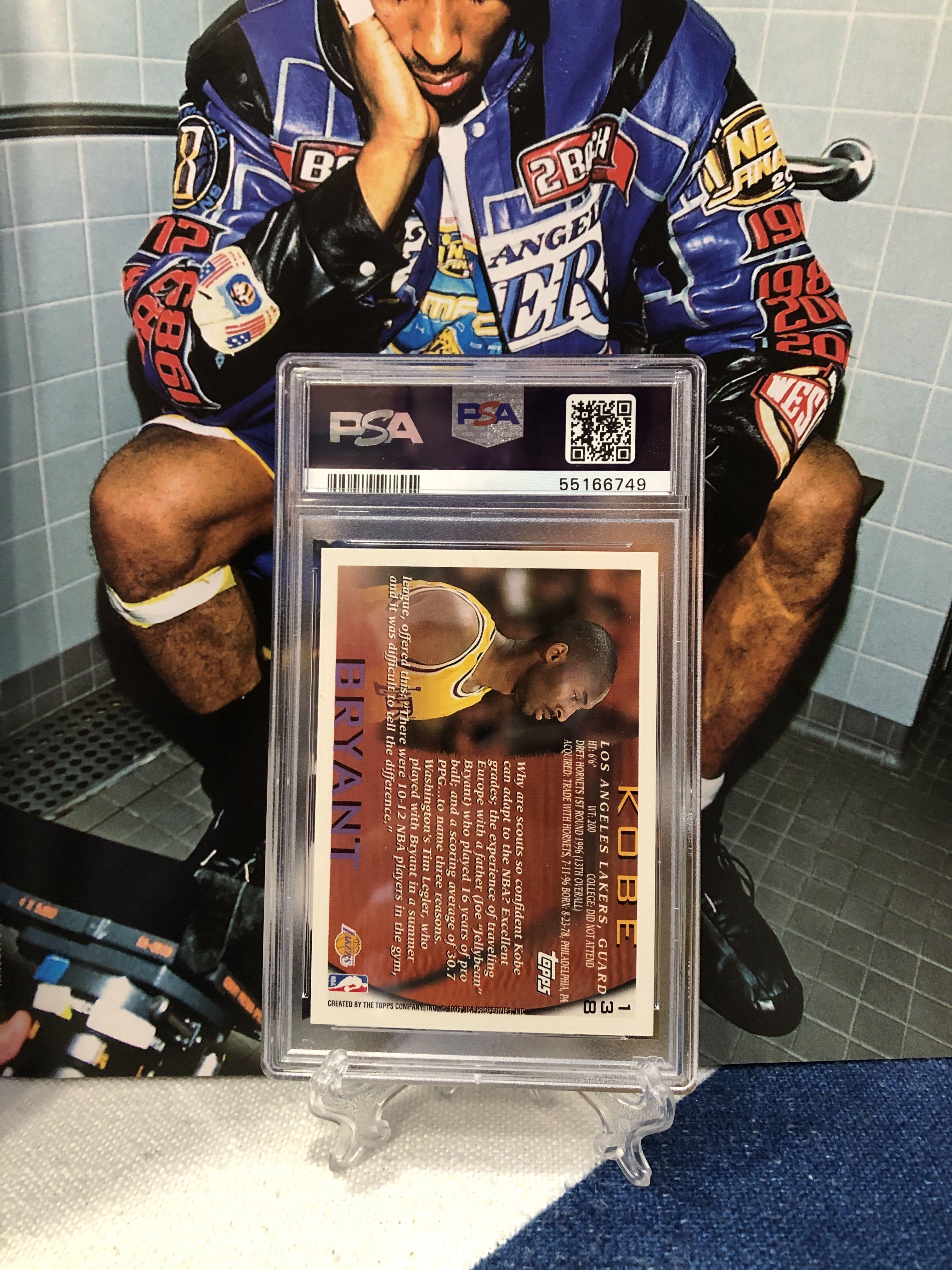 🏀🔥🐍🐐 Kobe Bryant 1996-97 NBA Topps Rookie Card Mint PSA 9 #138
