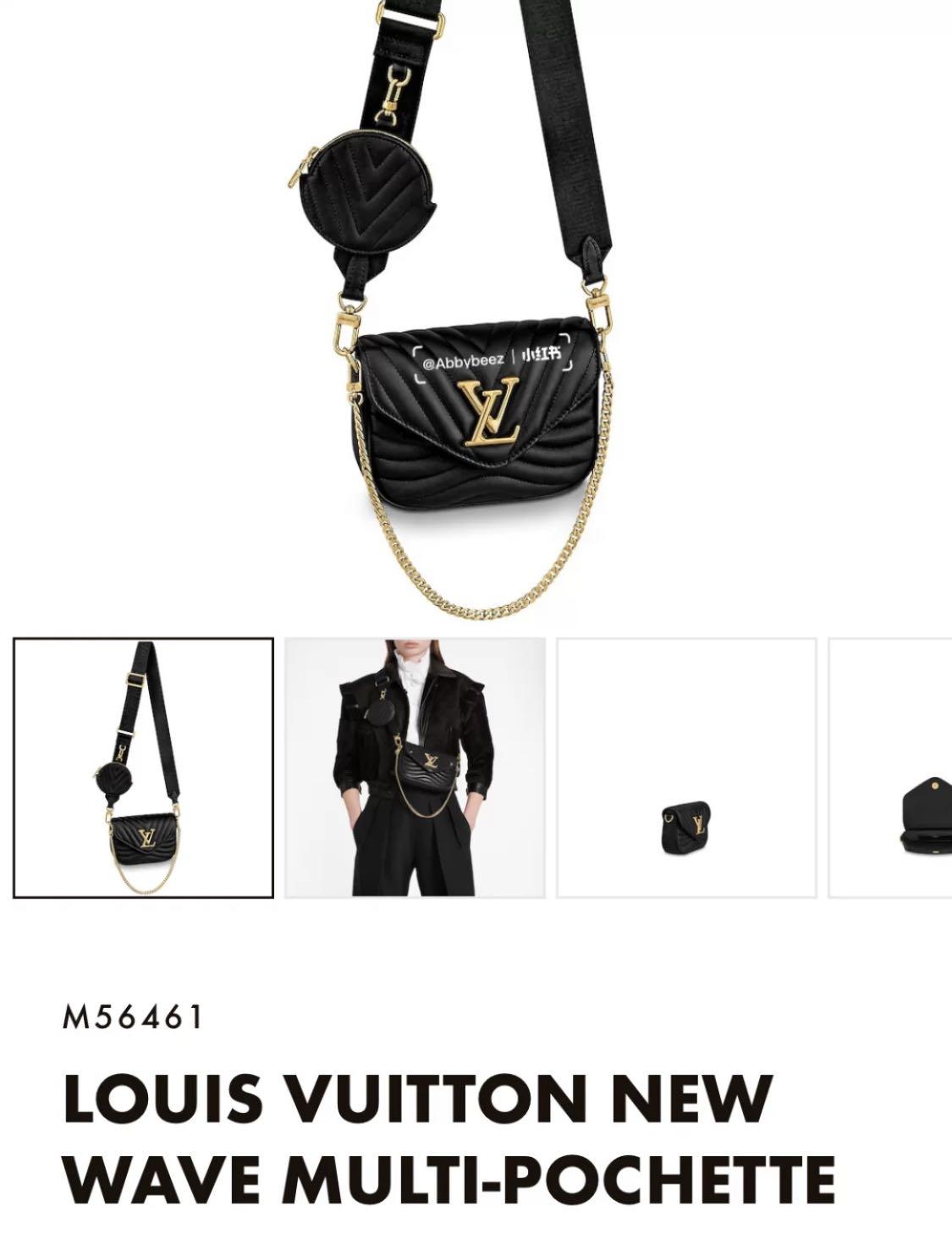 M56461 Louis Vuitton New Wave Multi-Pochette Crossbody Handbag-Black