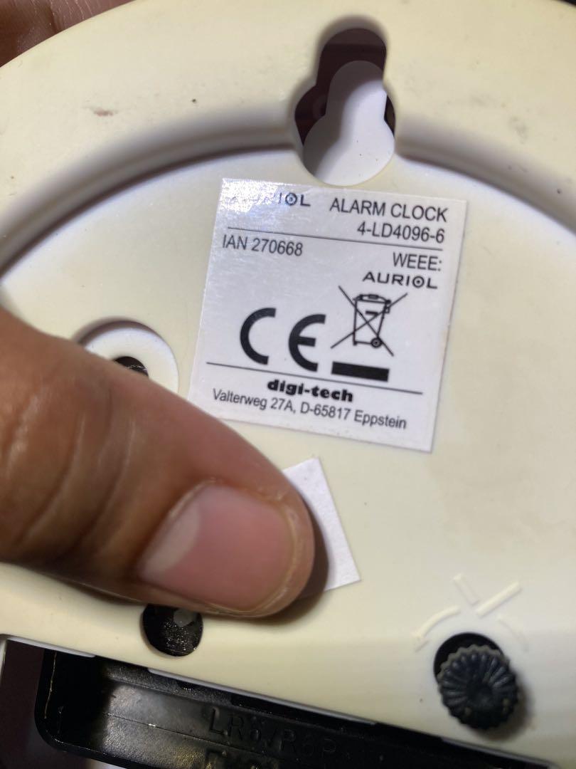 Auriol Alarm Clock, Furniture & Home Living, Home Decor, Clocks on