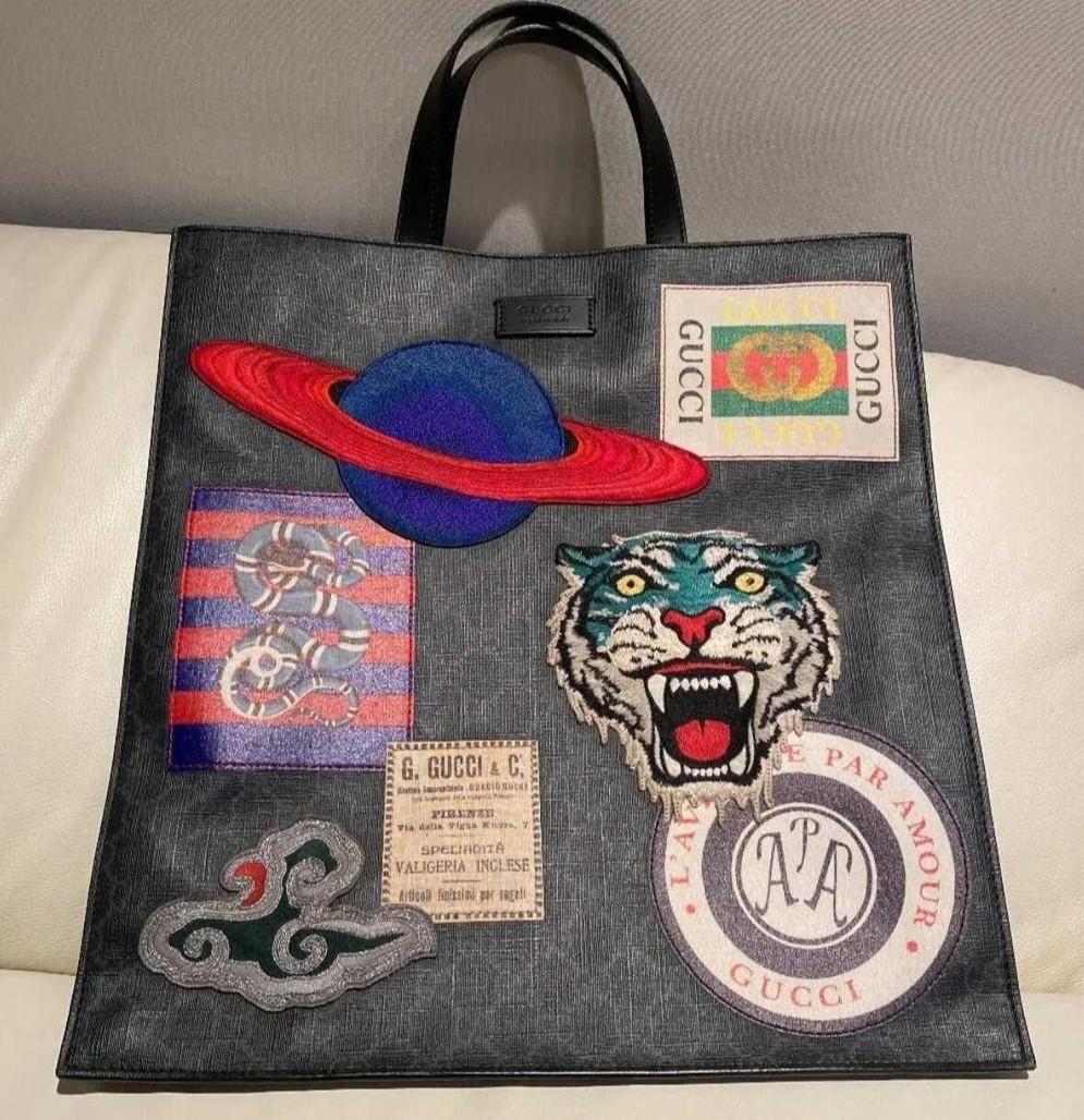 Authentic Gucci night courrier vertical 2 way tote bag (Category: Luxury Bags & Wallets) located in Quezon City. Submitted by Bortechph (Listing ID 1109696189, Image 1). Description: authentic Gucci Night courrier 2 way cross body shoulder bag. good condition.