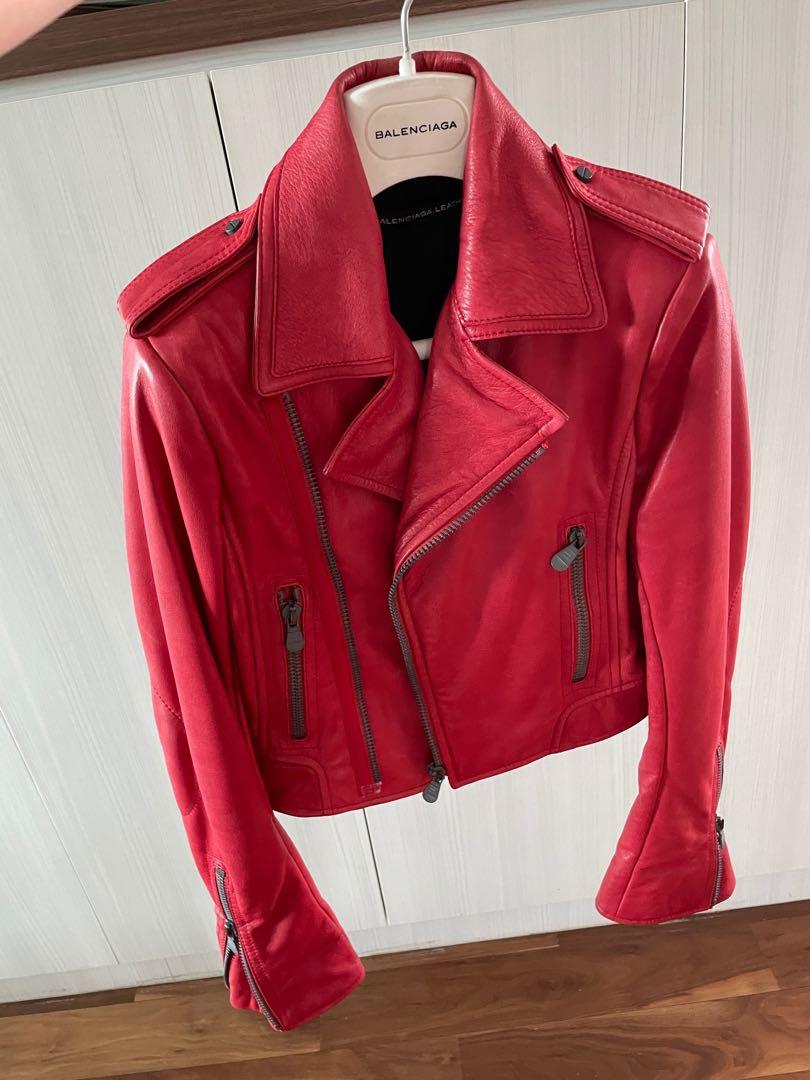Red moto jacket hotsell