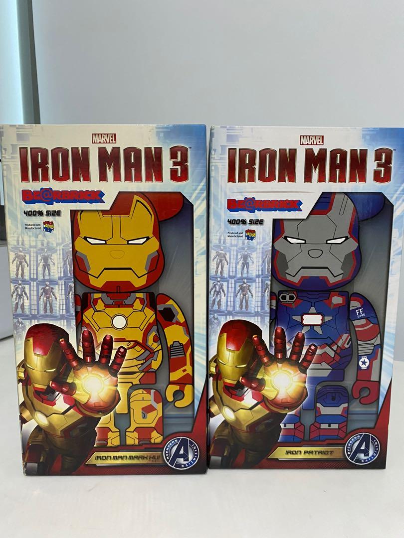 Be@rbrick Ironman Mark 42 Mark XLII + Iron Patriot Bearbrick Iron