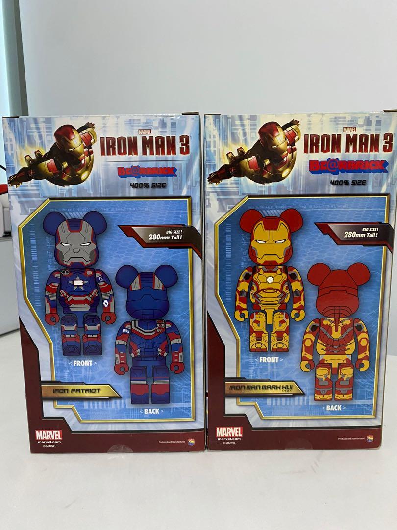 Be@rbrick Ironman Mark 42 Mark XLII + Iron Patriot Bearbrick Iron