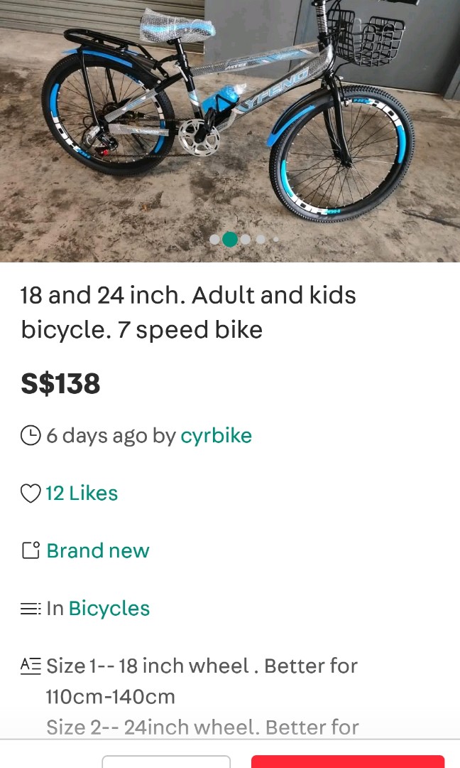 Bicycle almost new 24\
