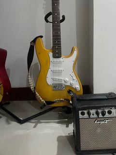 Bright Guitar with Amplifier