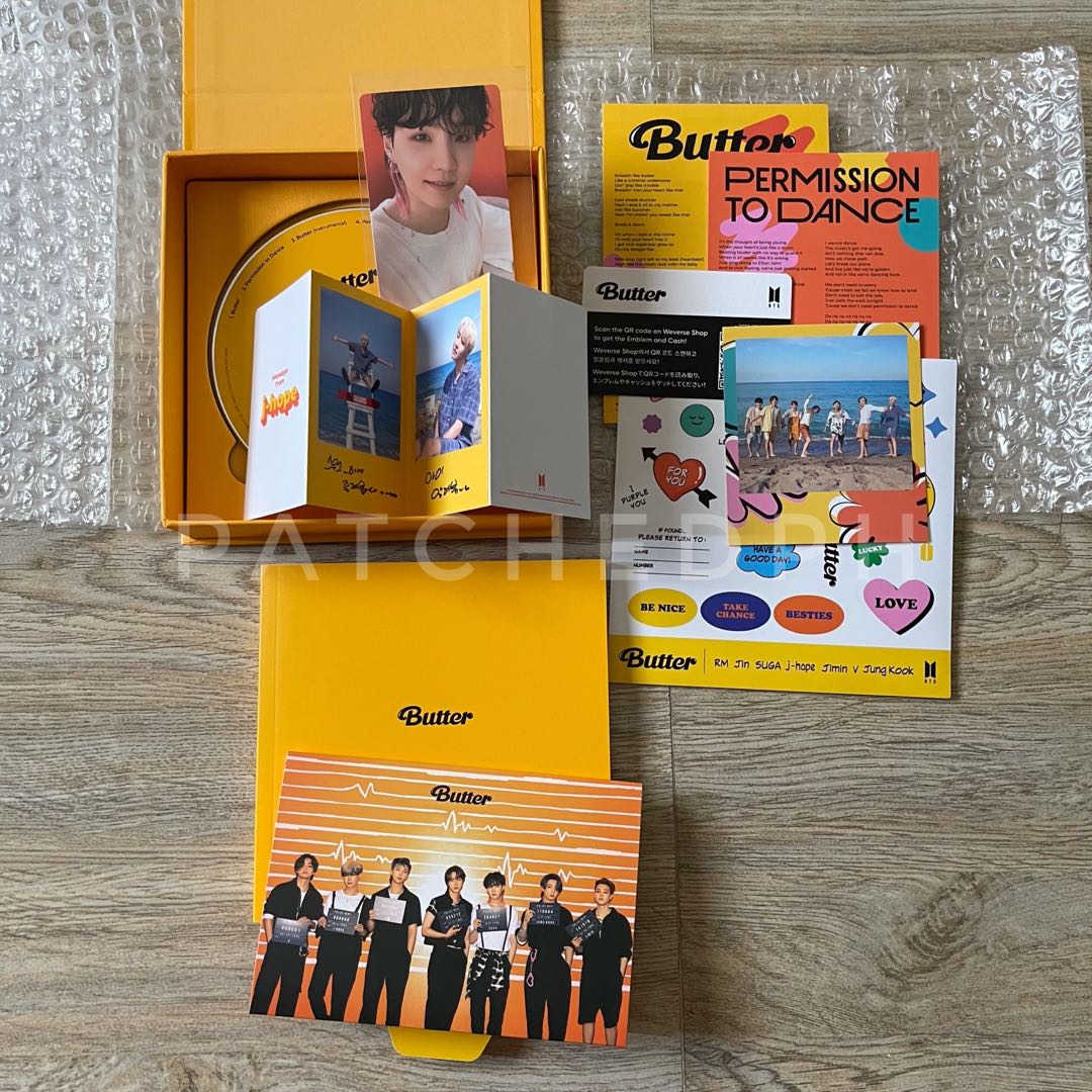 BTS BUTTER ALBUM CREAM VERSION inclusion with Yoongi Suga pc