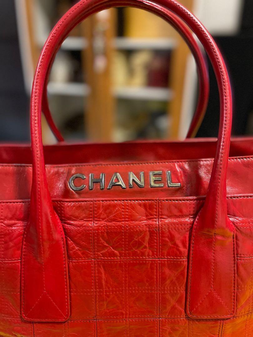 Chanel Square Stitch LAX Lambskin tote, Luxury, Bags & Wallets on Carousell