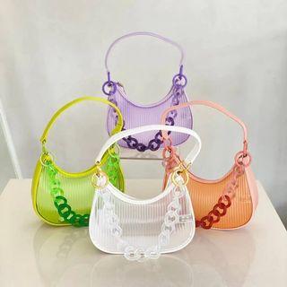 CK Acrylic Chain Handle Hobo Bag