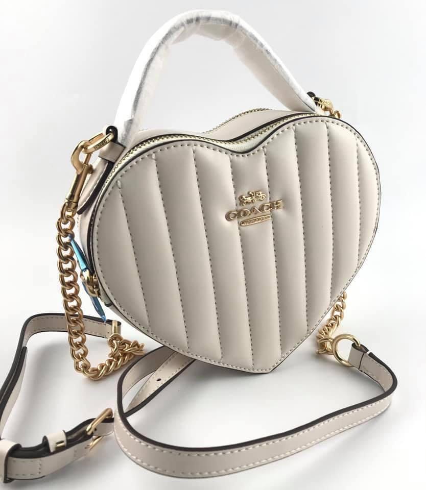 Coach Heart Crossbody Bag in White, Women's Fashion, Bags & Wallets,  Cross-body Bags on Carousell