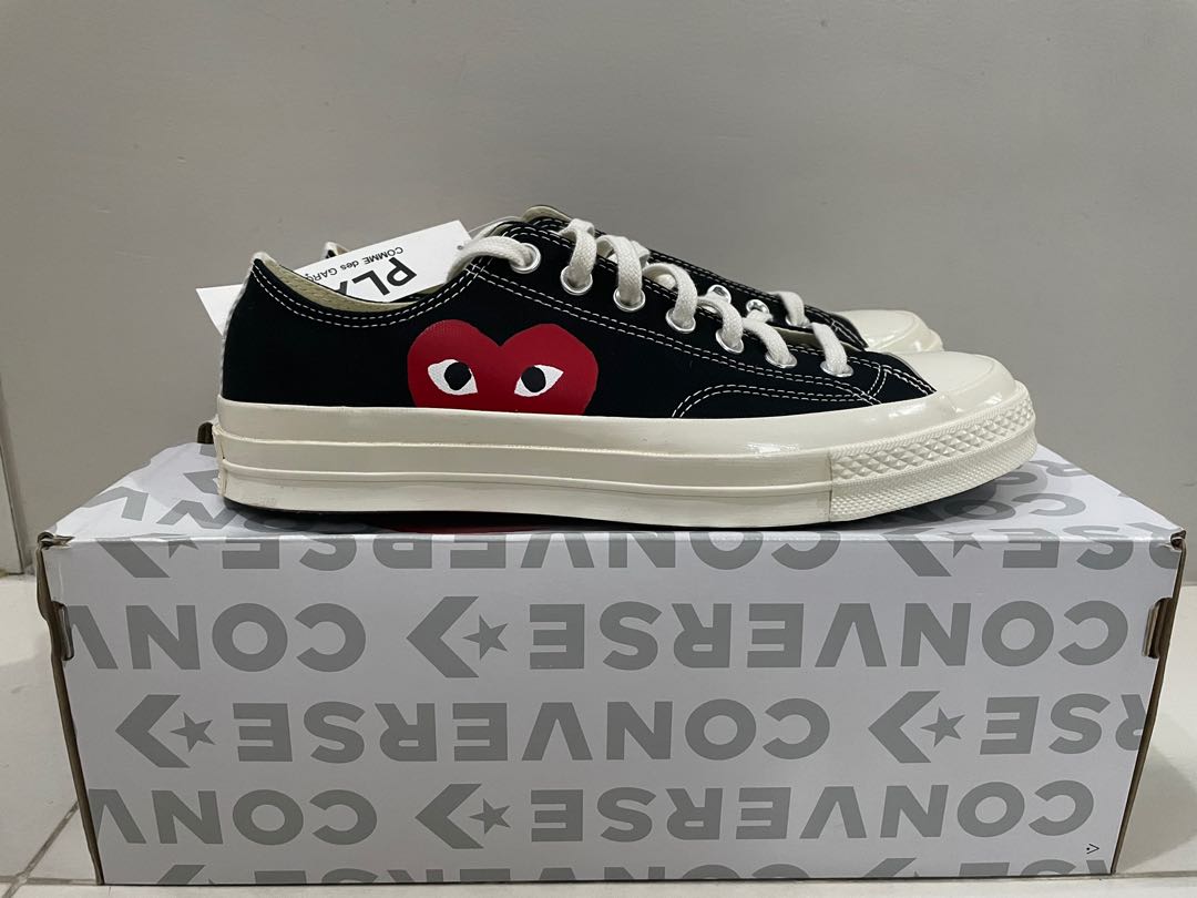 comme des garçons converse black