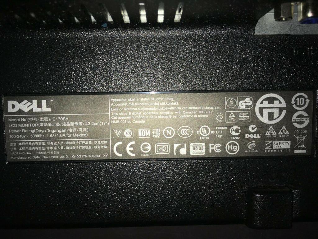 Dell Monitor 17" model rev A03, Computers & Tech, Parts & Accessories