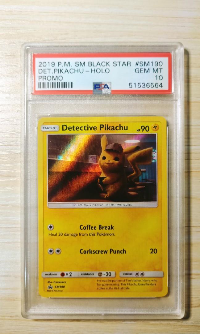 Detective Pikachu Holo PSA10 SM190 Black Star Promo Mint Pokémon