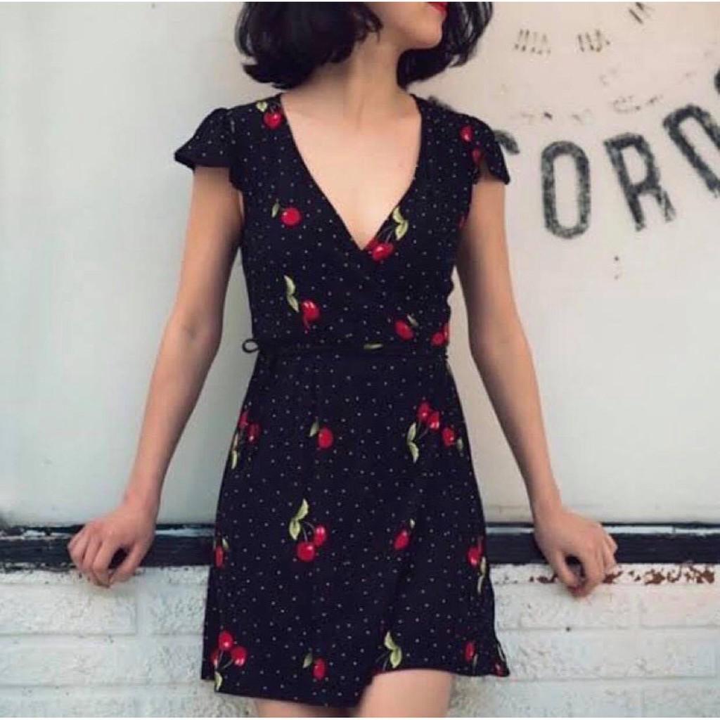 Forever 21 cheap cherry wrap dress