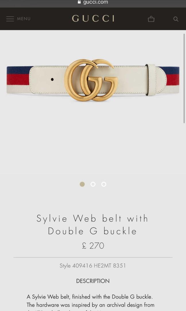 Sylvie web belt with double g buckle best sale