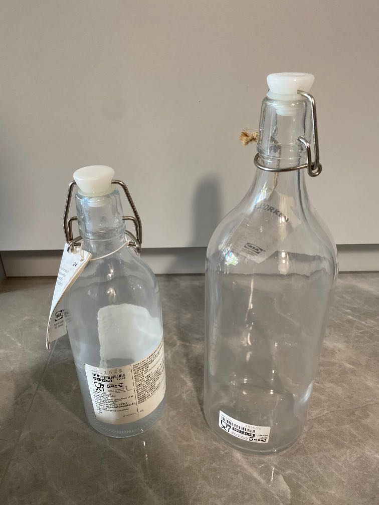 IKEA glass bottle, Furniture & Home Living, Kitchenware & Tableware