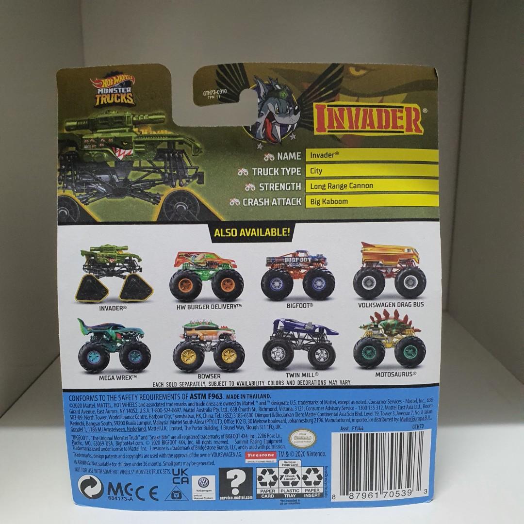 Invader Monster Truck Hot Wheels shipping included, Hobbies & Toys ...