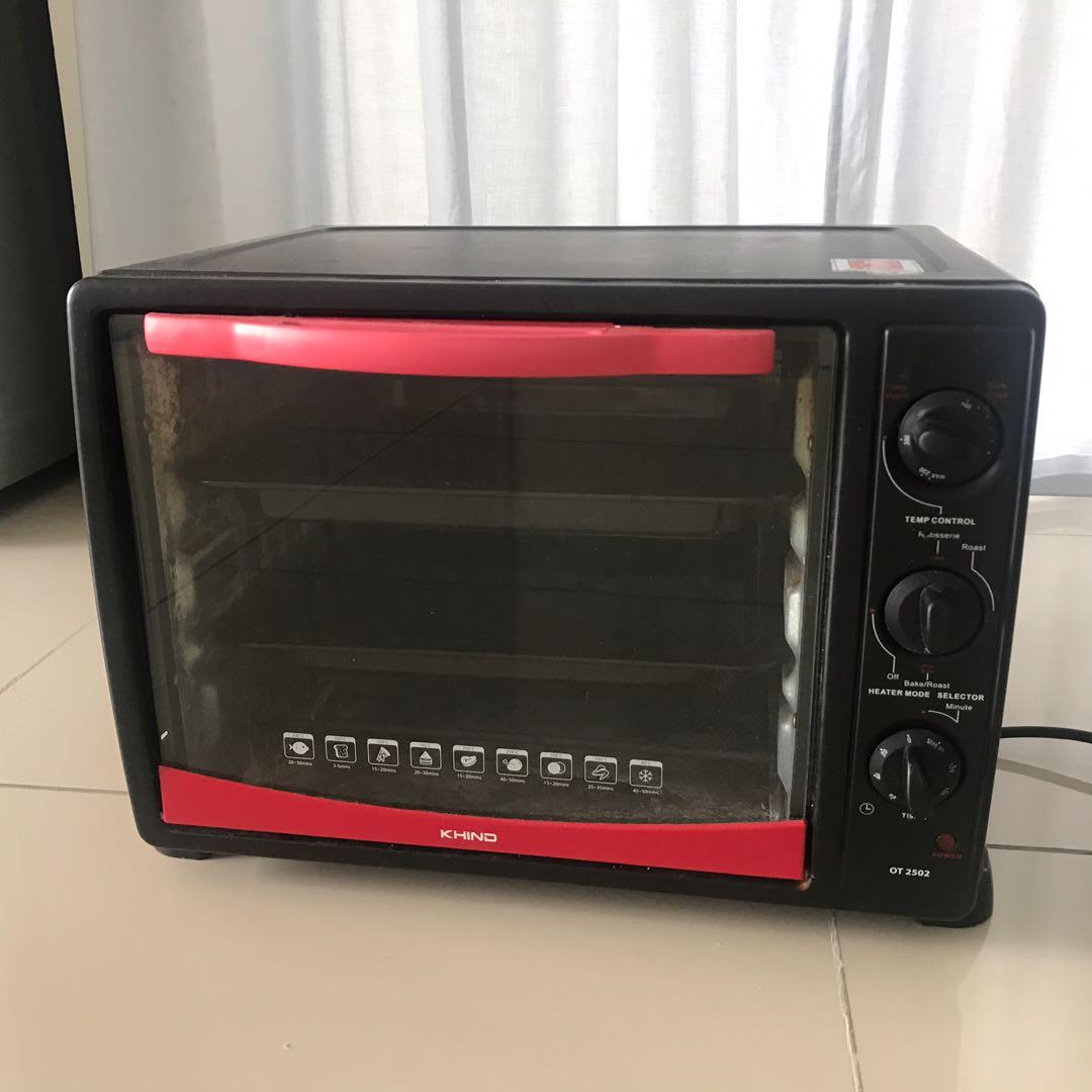 Khind 25l electric oven ot25b top