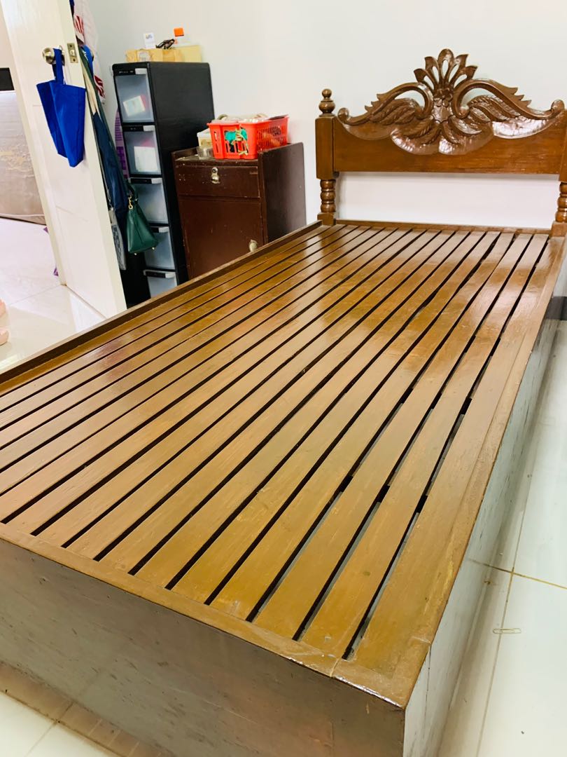 Narra bed frame, Furniture & Home Living, Furniture, Bed Frames