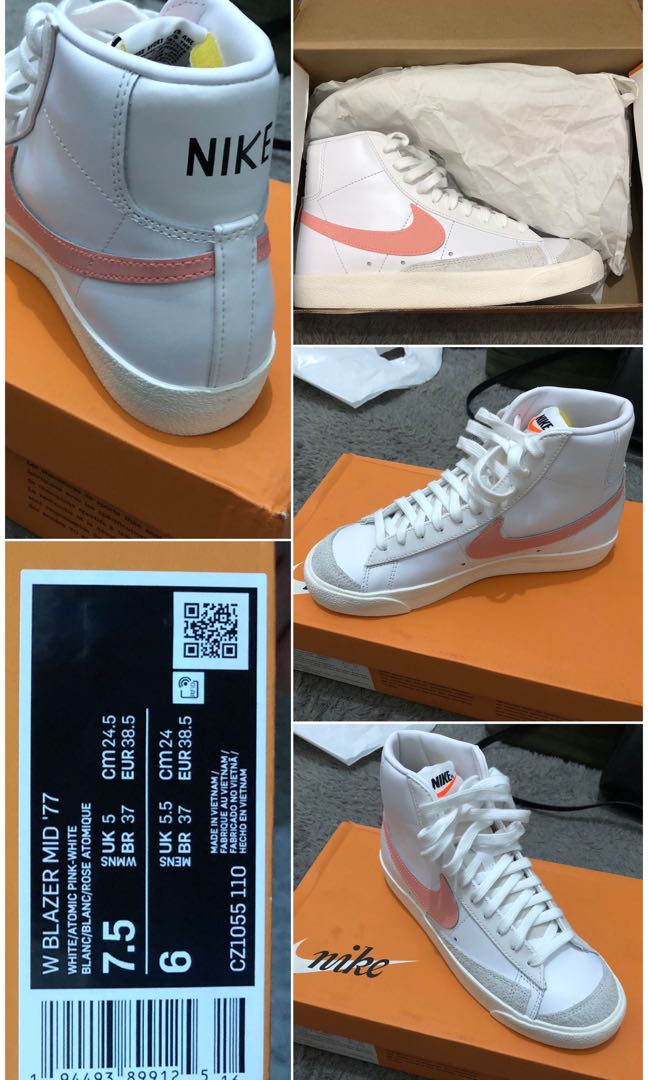 women's nike blazer mid 77 atomic pink