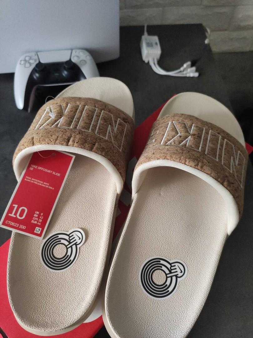Nike off court slides cork, Men's Fashion, Footwear, Flipflops and Slides  on Carousell