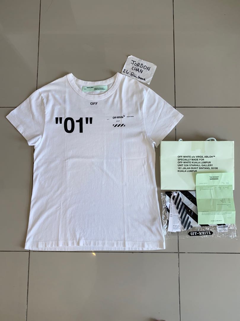 i dag Sætte værtinde 100% Legit] Off White 01 Diagonal Tee “For All Collection”, Men's Fashion,  Tops & Sets, Tshirts & Polo Shirts on Carousell