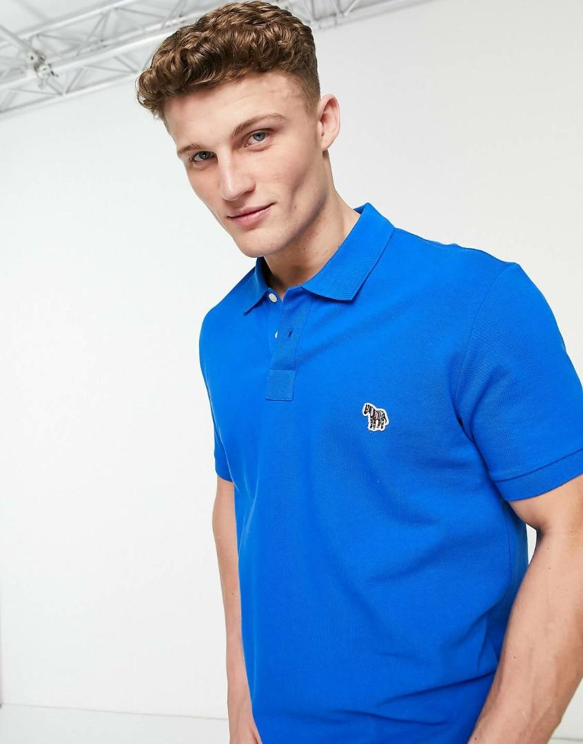 PS Paul Smith zebra logo polo in bright blue BNWT Men s Fashion