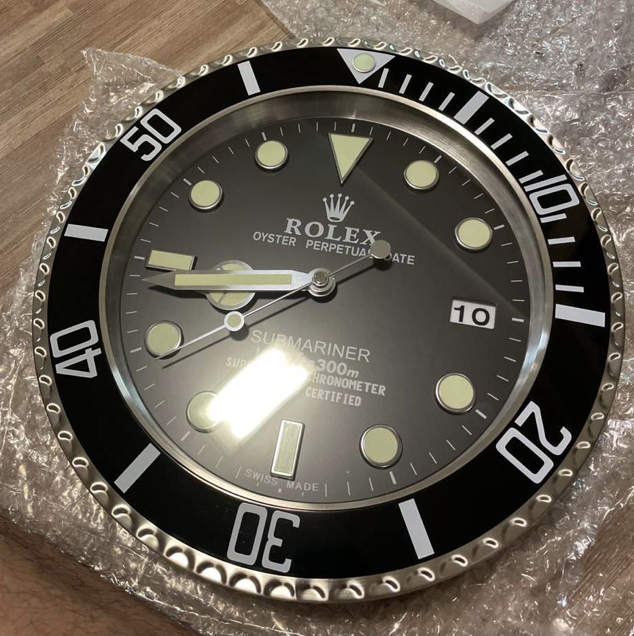 Luxury wall clock rolex sales