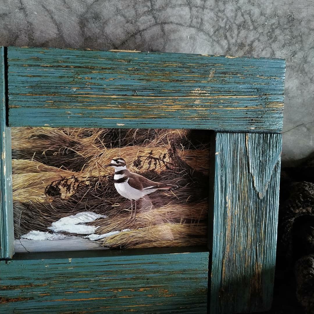 Rustic wooden frame (Category: Frames & Pictures) located in Bay. Submitted by anteroom2020 (Listing ID 1112798879, Image 2). Description: Rustic wood frame Excellent condition, almost new H(19cm) L(24cm) W(2cm) delivery via shopee checkout Dm to purchase.