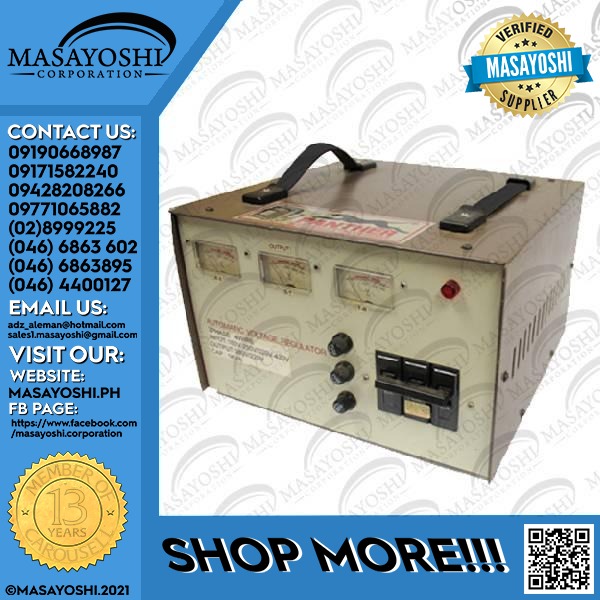 Servo Motor Type AVR (for 3 Phase 3 Wires) | Output Voltage | Voltage ...