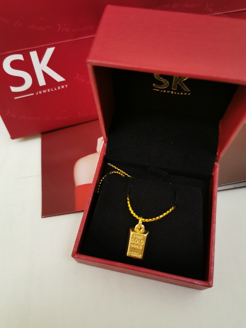 SK jewellery 999 gold pendant, Women's Fashion, Jewelry & Organisers ...