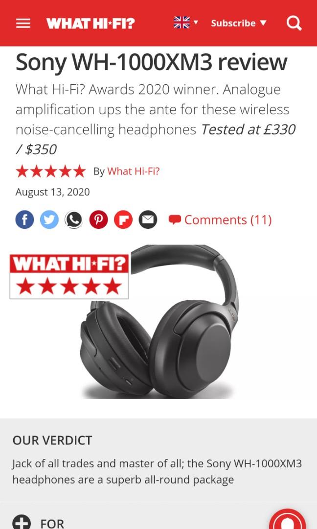 Sony WH-1000XM3 / WH1000XM3, Audio, Headphones \u0026 Headsets on Carousell