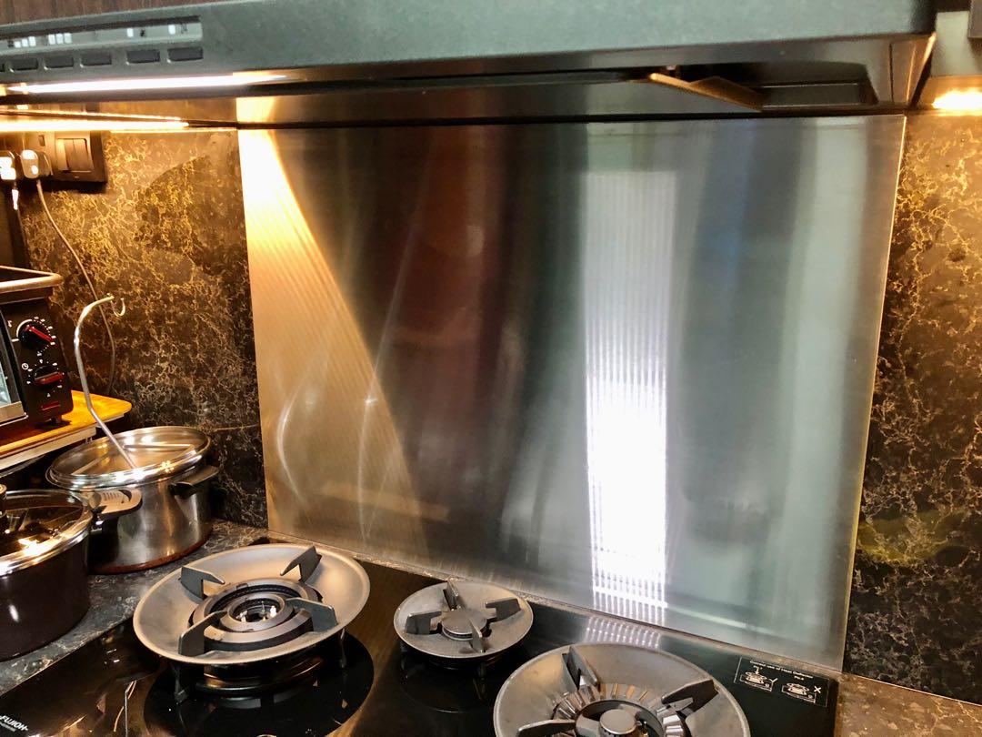 Stainless Steel Backsplash (Kitchen), Furniture & Home Living, Bathroom ...