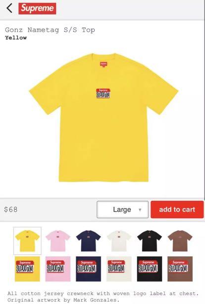 Supreme Gonz Nametag Tee FW21, Men's Fashion, Tops & Sets, Tshirts