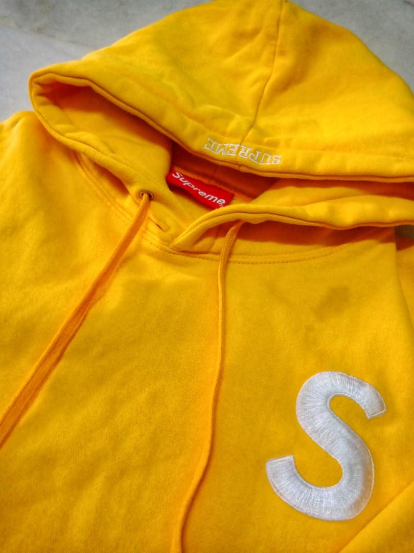 Supreme S Logo Hooded Sweatshirt (SS20) Yellow