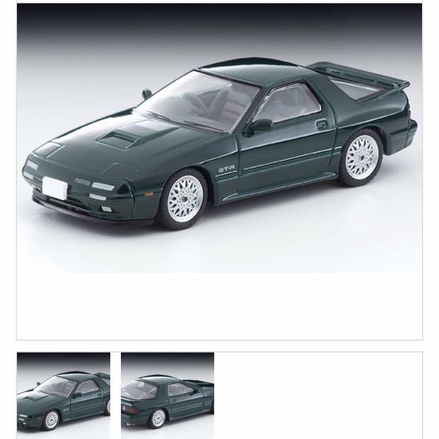 Tomica tomytec 1/64 tlv 192f Mazda rx7 fc3s 綠, 興趣及遊戲, 玩具