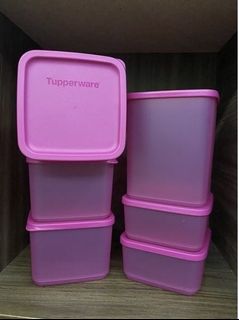 Tupperware Elegant Square & Round Set with Gift Box - Emerald Green