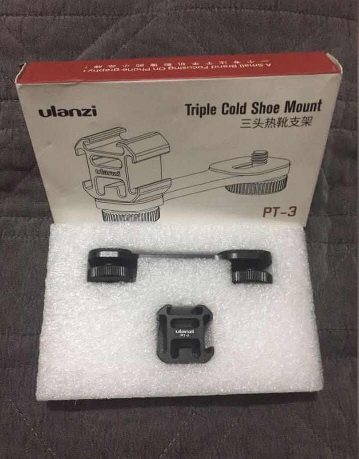 Ulanzi Triple Cold Shoe Mount PT-3 (Category: Mounts & Holders) located in Marikina City. Submitted by bugzybunny (Listing ID 1112869719, Image 2). Description: Ulanzi Triple Cold Shoe Mount PT-3 •New; Never been used For inquiries: PM or SMS - 0906 5976001 0917 5483499 •Note: Selling price does not include delivery fee. •Preferred Courier: Abest/J&T/LBC •Mode of Payment: I prefer Online Fund Transfer or Bank Deposit thru BPI and GCash •Delivery 