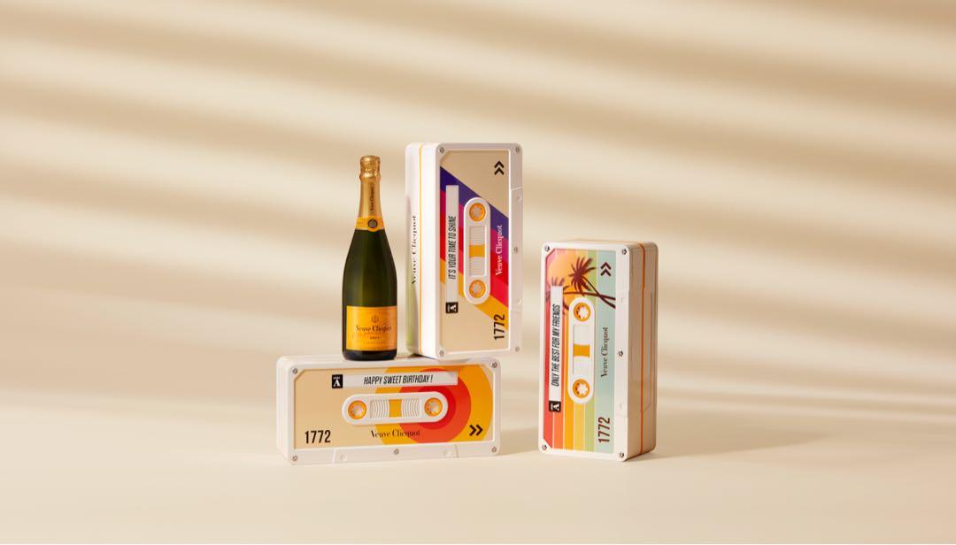 Veuve Clicquot’s Colourful Audio Cassette Tape Box (box only), Furniture & Home Living, Home