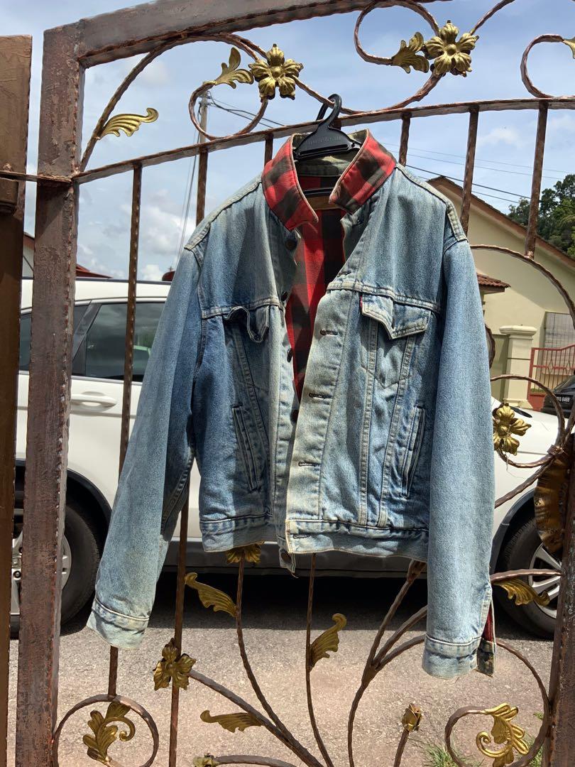 Flannel lined levi jacket top