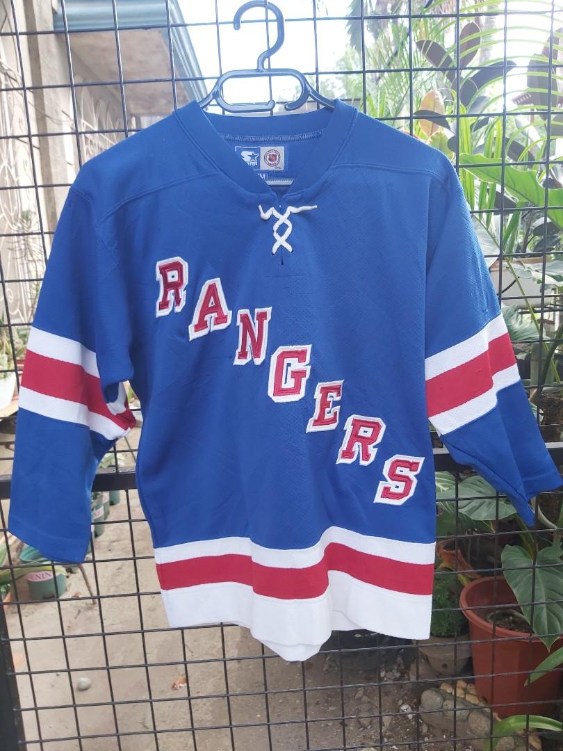 Vintage Rangers Starter Jersey (Category: Coats, Jackets and Outerwear) located in San Juan City. Submitted by platter21 (Listing ID 1112828997, Image 2). Description: Starter Rangers Jersey Pm for dimensions Add 100 for shipping.