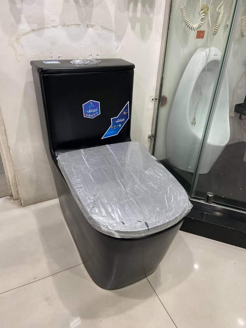 Water closet toilet bowl Dual flush black matte brand uleya, Furniture & Home Living, Bathroom