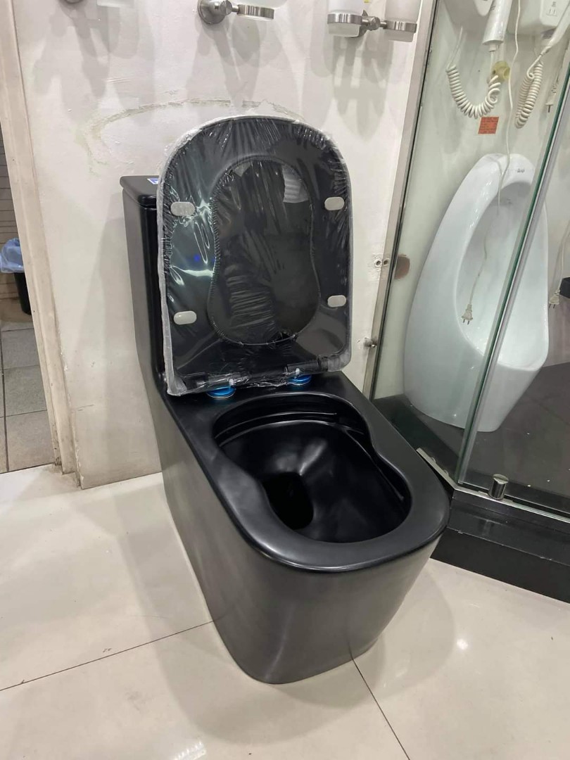 Water closet toilet bowl Dual flush black matte brand uleya, Furniture & Home Living, Bathroom