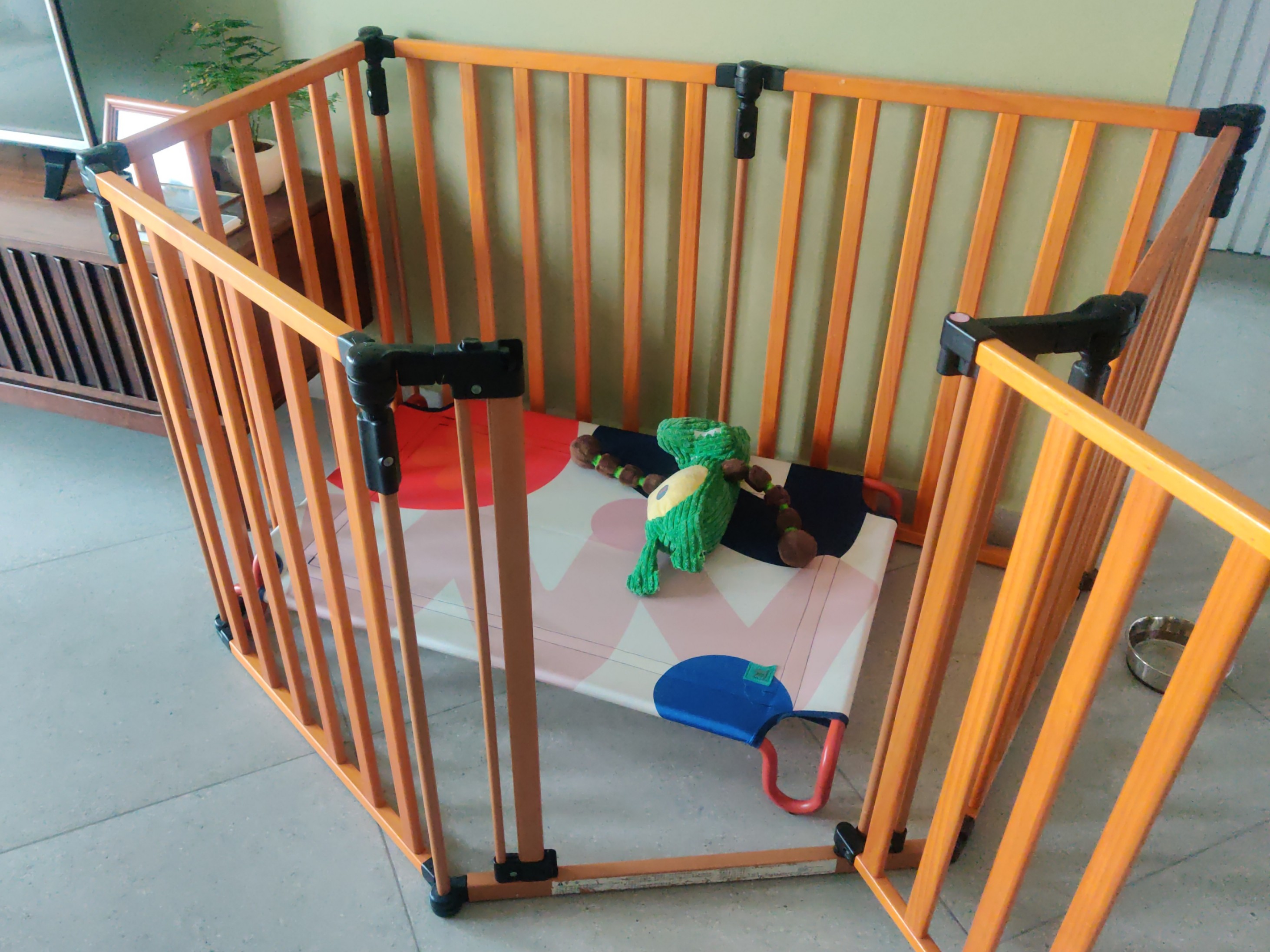 Wooden puppy playpen on sale